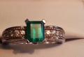 1.67 ct Muzo Emerald Ring with 14 diamonds .65 ct dwt