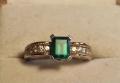 1.67 ct Muzo Emerald Ring with 14 diamonds .65 ct dwt